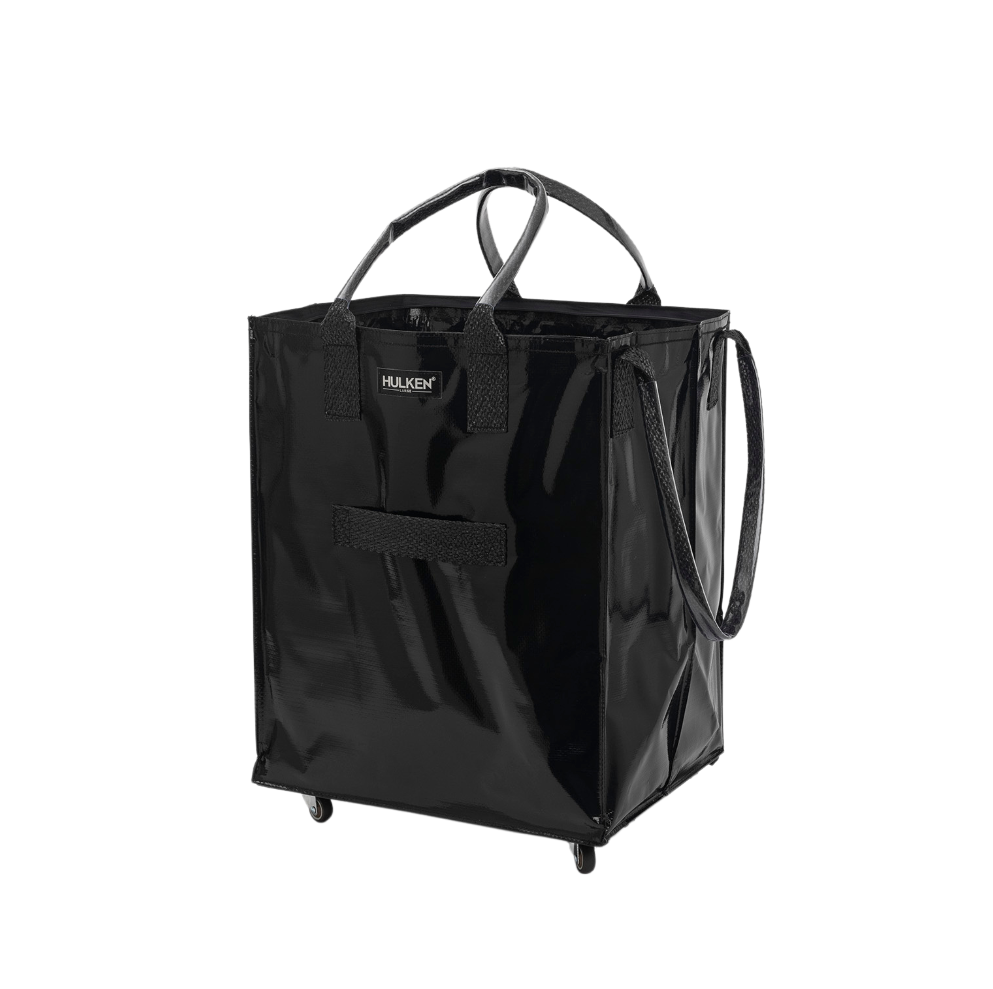 Durable Black Tote Bag | Rolling Bag on Wheels – Hulken® Durable Black Tote Bag | Rolling Bag on Wheels – Hulken®