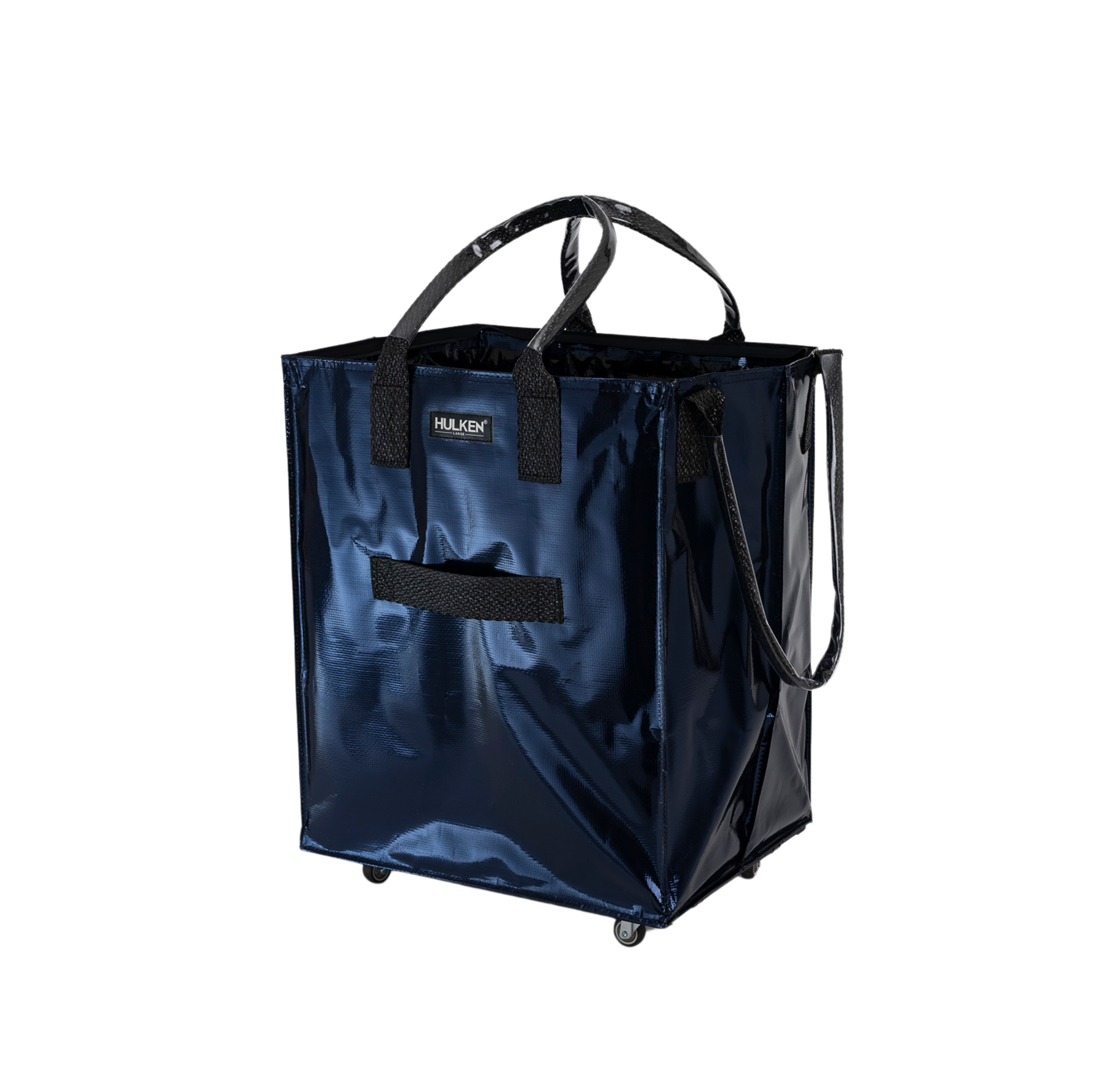 Midnight Blue Tote Bag | Foldable Bag on Wheels – Hulken®