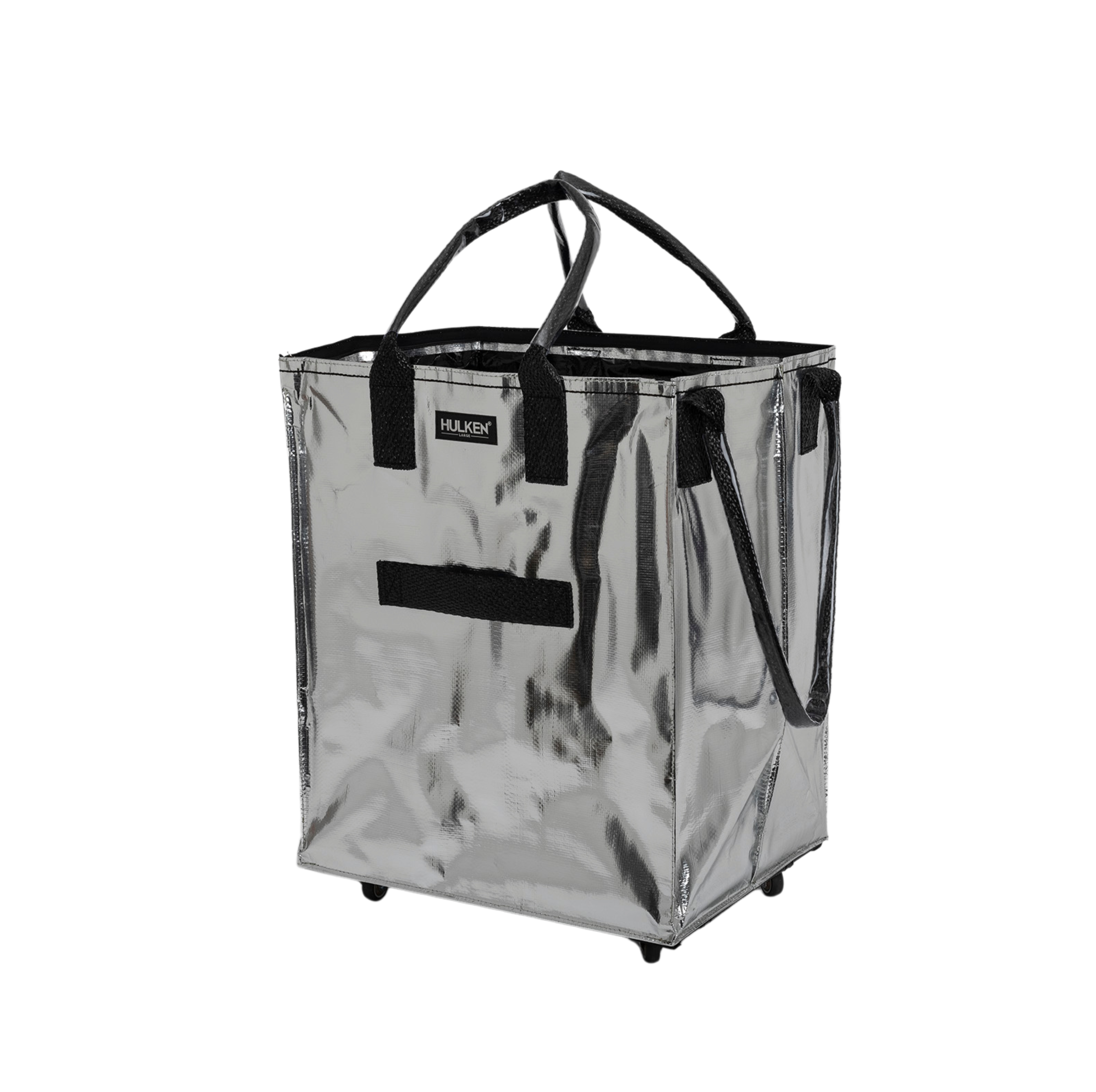 Silver Tote Bag | Foldable Bag on Wheels – Hulken®