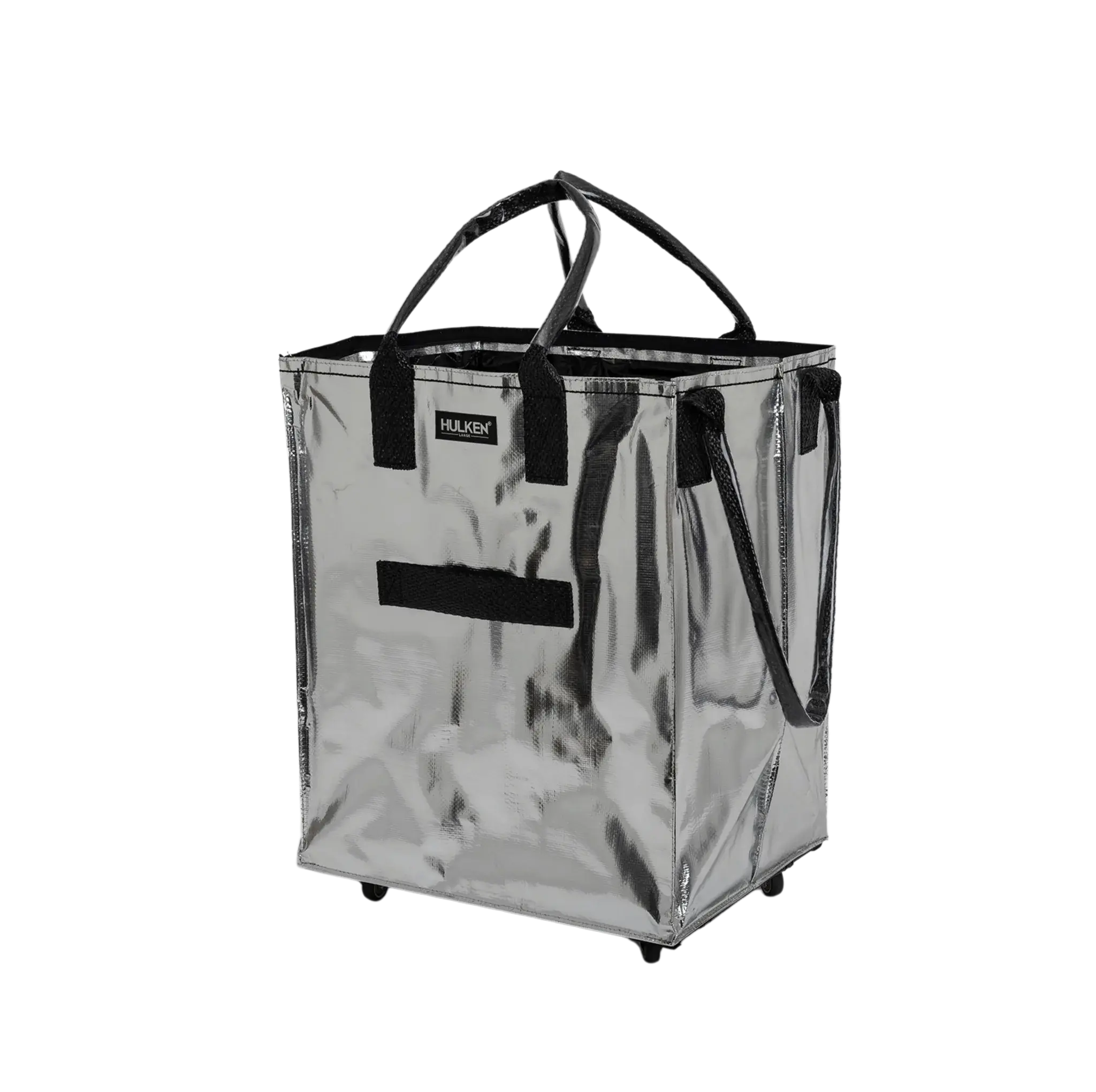 Silver Tote Bag | Foldable Bag on Wheels – Hulken®