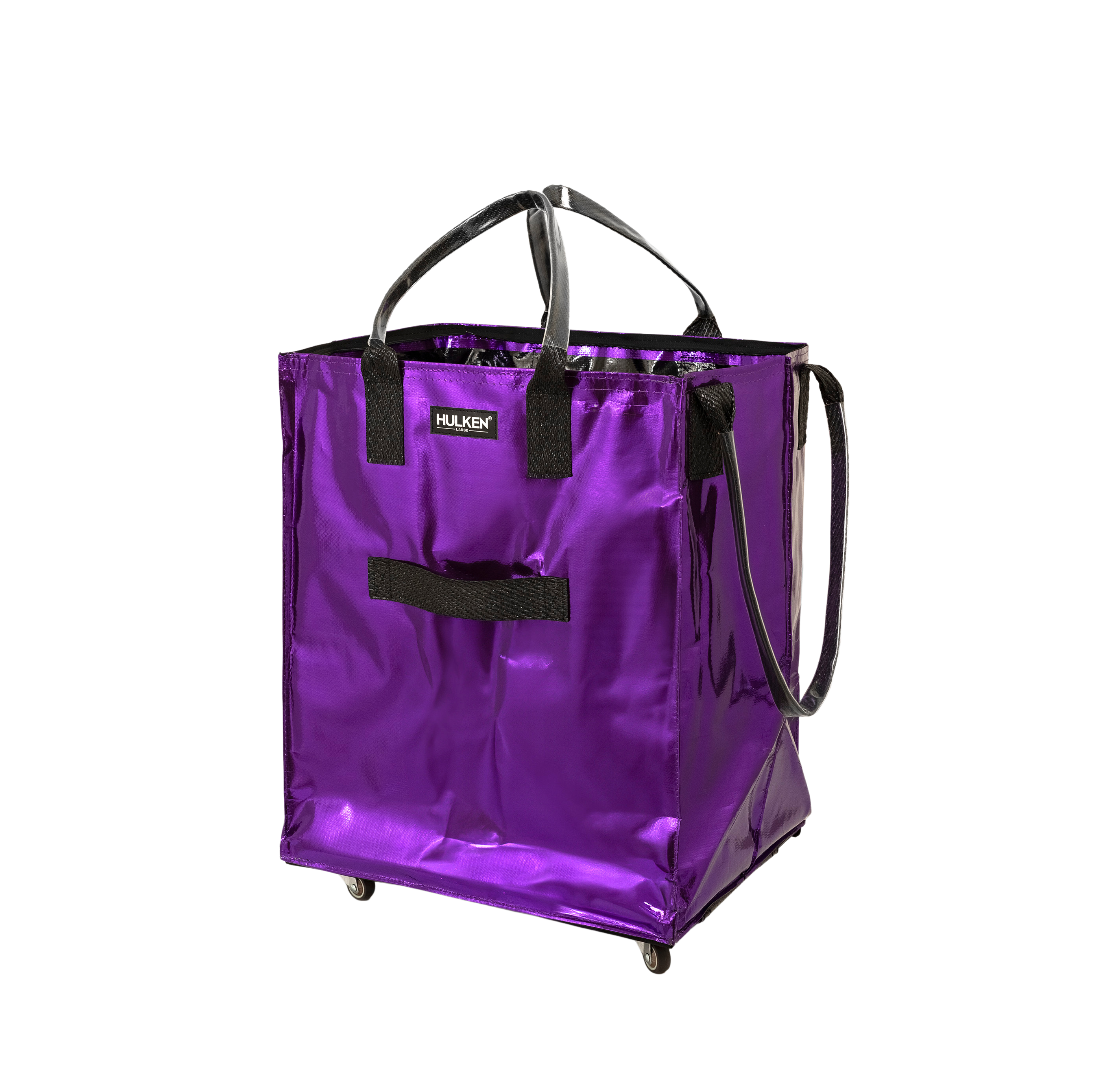 Purple Tote Bag | Foldable Bag on Wheels – Hulken®