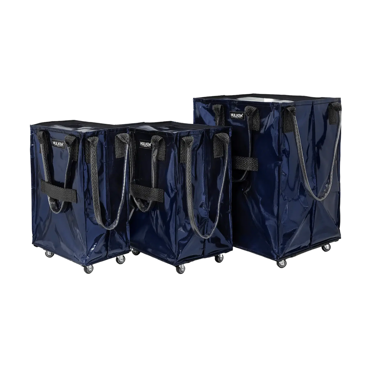 Midnight Blue Tote Bag | Foldable Bag on Wheels – Hulken® Midnight Blue Tote Bag | Foldable Bag on Wheels – Hulken®