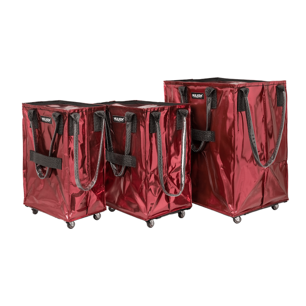 Cosmic red tote bags in 3 sizes