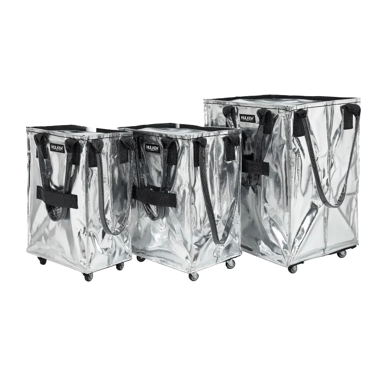 Silver Tote Bag | Foldable Bag on Wheels – Hulken®
