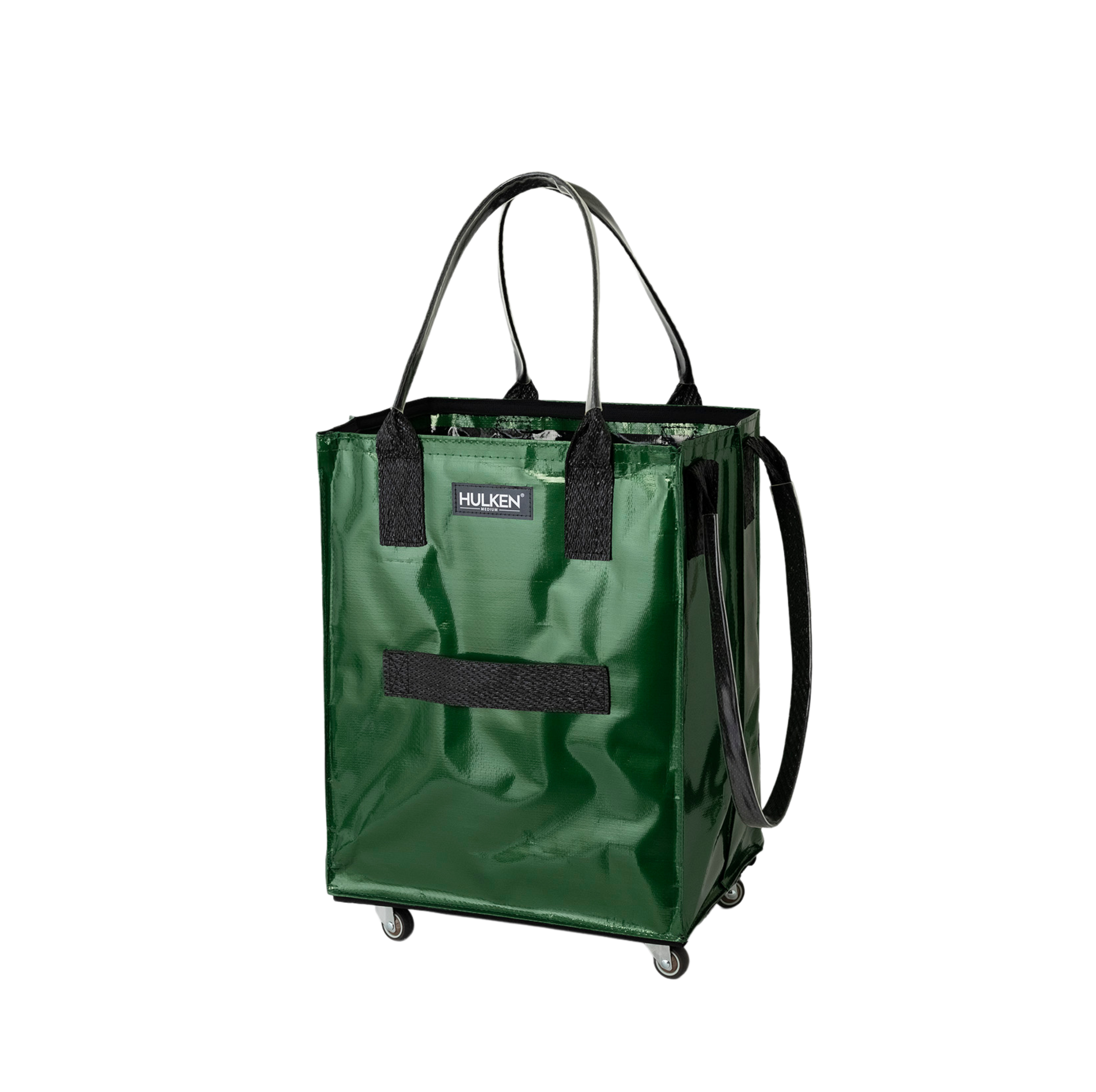 Durable Green Tote Bag | Rolling Bag on Wheels – Hulken® Durable Green Tote Bag | Rolling Bag on Wheels – Hulken®