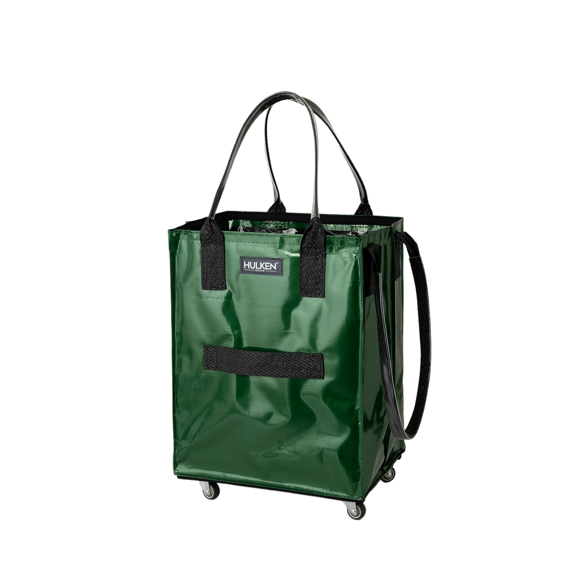 Durable Green Tote Bag | Rolling Bag on Wheels – Hulken®