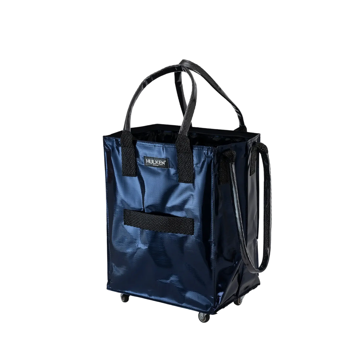Midnight Blue Tote Bag | Foldable Bag on Wheels – Hulken® Midnight Blue Tote Bag | Foldable Bag on Wheels – Hulken®