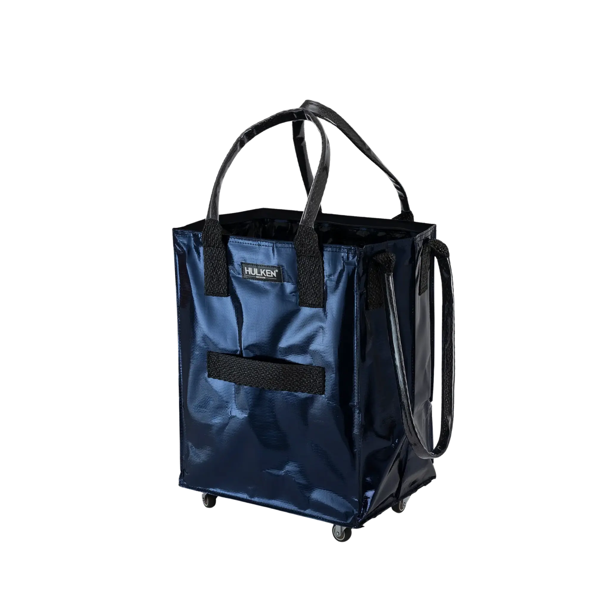 HULKEN BAG ミッドナイトブルー キャリーカート ミディアム Midnight Blue Tote Bag | Foldable Bag on Wheels – Hulken®
