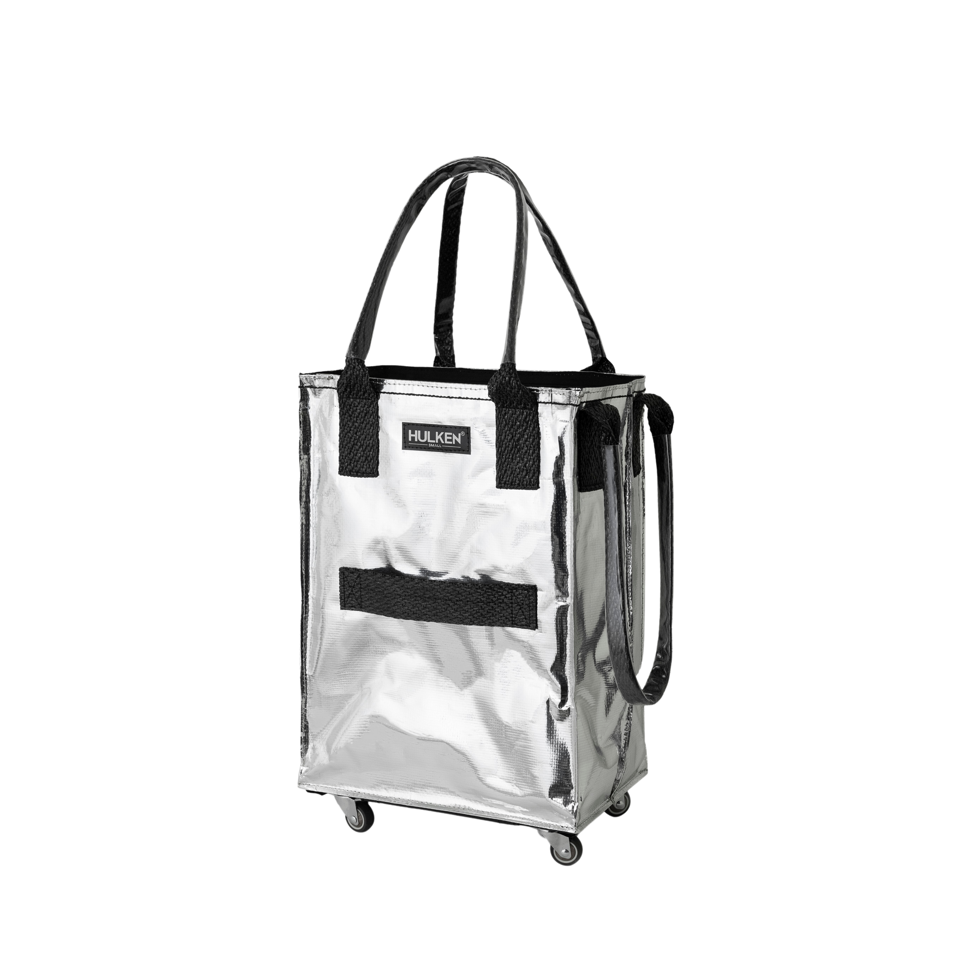 HULKEN s シルバー Silver Tote Bag | Foldable Bag on Wheels – HULKEN®