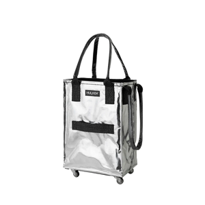 Silver Tote Bag | Foldable Bag on Wheels – Hulken®