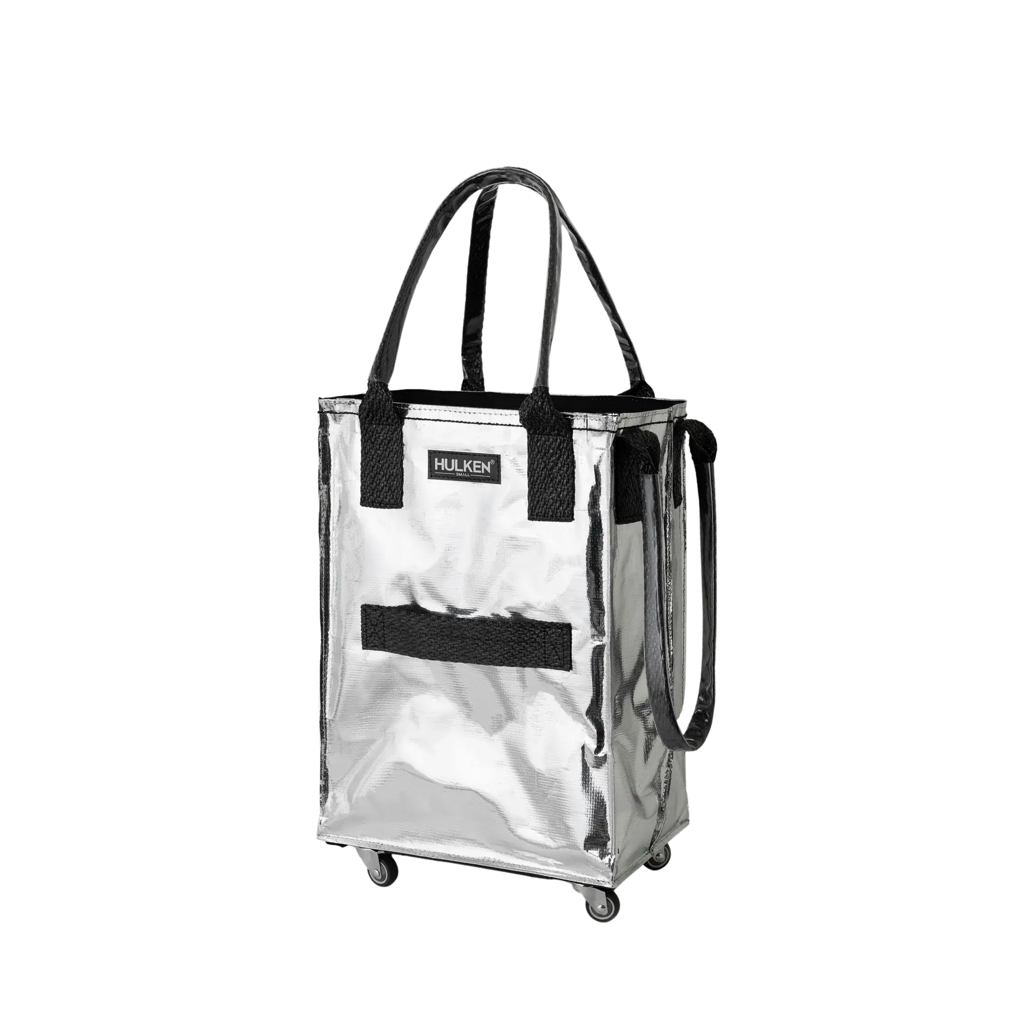 Silver Tote Bag | Foldable Bag on Wheels – Hulken®