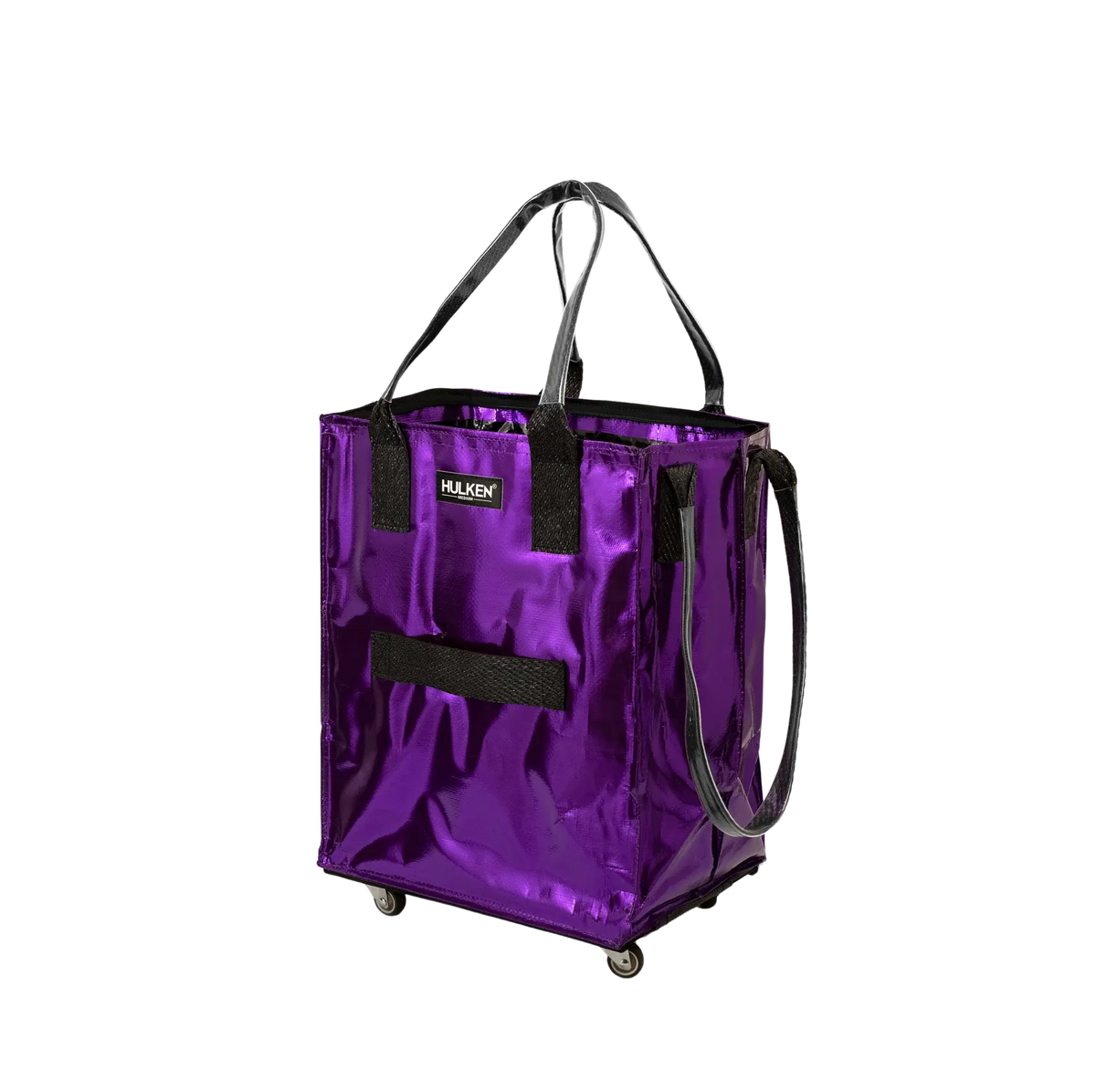 Purple Tote Bag | Foldable Bag on Wheels – Hulken® Purple Tote Bag | Foldable Bag on Wheels – Hulken®