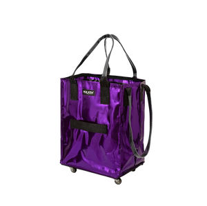 Purple Tote Bag | Foldable Bag on Wheels – Hulken®
