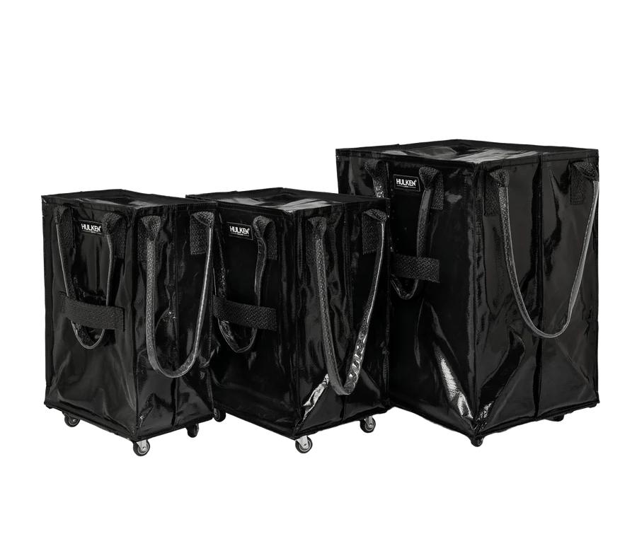 Durable Black Tote Bag | Rolling Bag on Wheels – Hulken® Durable Black Tote Bag | Rolling Bag on Wheels – Hulken®